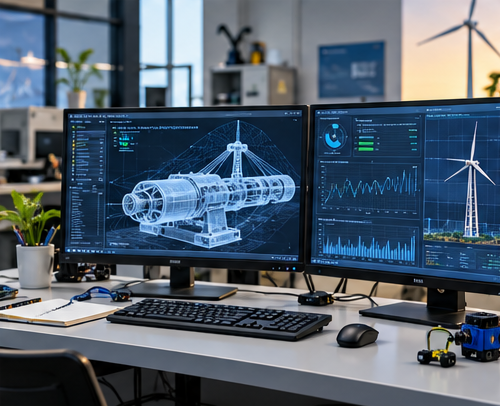 Engineering research workstation with digital twin and data visualization systems