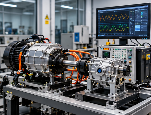 Electric vehicle research laboratory with drivetrain and power electronics testing