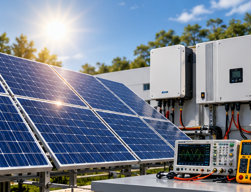 Renewable energy research laboratory with solar energy and power electronics equipment